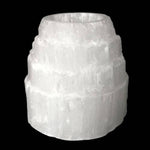 Load image into Gallery viewer, Svečturis Selenīts / Selenite Mountain Top Candle Holder 8cm