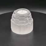 Load image into Gallery viewer, Svečturis Selenīts / Selenite Mountain Top Candle Holder 8cm