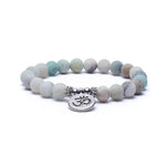 Load image into Gallery viewer, Stone Bracelet Amazonite & OM 8mm