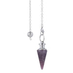 Ielādēt attēlu galerijas skatītājā, Svārsts Ametists / Amethyst Conical Pendulum Healing Crystal