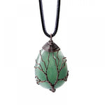 Ielādēt attēlu galerijas skatītājā, Kulons Stone & Tree Ametists, Rozā Kvarcs, Ametists, Aventurīns, Tīģeracs vai Obsidiāns