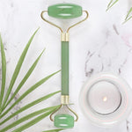 Load image into Gallery viewer, Face Roller Stone Dual Ended - Rock Crystal, Pink Quartz, Jade, Obsidian, Amethyst 14cm