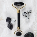 Load image into Gallery viewer, Face Roller Stone Dual Ended - Rock Crystal, Pink Quartz, Jade, Obsidian, Amethyst 14cm