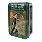 Ielādēt attēlu galerijas skatītājā, The Smith-Waite Centennial Tarot Deck Tin Box / Taro Kārtis Metāla Kastītē