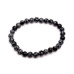 Load image into Gallery viewer, Rokassprādze Obsidiāns / Sniegpārslu Obsidiāns ASV / Snowflake Obsidian 6mm