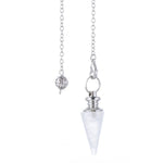 Ielādēt attēlu galerijas skatītājā, Svārsts Kalnu Kristāls / Rock Crystal Conical Pendulum Healing Crystal