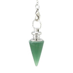 Ielādēt attēlu galerijas skatītājā, Svārsts Aventurīns / Zaļais Aventurīns / Green Aventurine Conical Pendant Healing Crystal