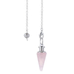 Ielādēt attēlu galerijas skatītājā, Svārsts Rozā Kvarcs / Rose Quartz Conical Pendulum Healing Crystal