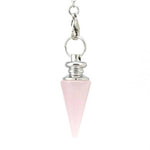 Ielādēt attēlu galerijas skatītājā, Svārsts Rozā Kvarcs / Rose Quartz Conical Pendulum Healing Crystal