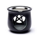 Load image into Gallery viewer, Incense burner Pentacle soapstone black 8.5x9cm