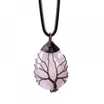 Ielādēt attēlu galerijas skatītājā, Kulons Stone & Tree Ametists, Rozā Kvarcs, Ametists, Aventurīns, Tīģeracs vai Obsidiāns