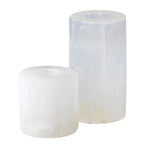 Загрузить изображение в средство просмотра галереи, Svečturis Selenīts / Selenite Cylinder Candle Holder 8cm / 10cm / 15cm / 20cm