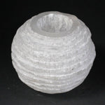 Загрузить изображение в средство просмотра галереи, Svečturis Selenīts / Selenite Snowball Candle Holder 8cm