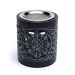 Load image into Gallery viewer, Incense & oil burner soapstone black 11cm
