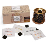 Ielādēt attēlu galerijas skatītājā, Komplekts Aroma Difuzors Flower of Life un 12 Aromātiskās Briketes Spiritual Awareness - Vīraks / Benzoīns / Mirre / Kopāls