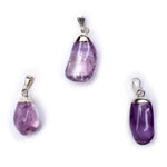 Ielādēt attēlu galerijas skatītājā, Kulons Pin Drilled Cap Ametists Brazīlija / Amethyst 1.5cm - 3cm