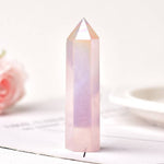 Ielādēt attēlu galerijas skatītājā, Akmens Enģeļu Auras Kvarcs / Rozā Kvarcs / Angel Aura Rose Quartz 6-12cm