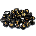 Load image into Gallery viewer, Runes Stone Black Agate