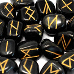 Load image into Gallery viewer, Runes Stone Black Agate