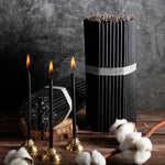 Load image into Gallery viewer, Black Beeswax Church Candles N60 - 80 minutes, 6.6x205mm