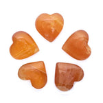 Ielādēt attēlu galerijas skatītājā, Akmens Kalcīts / Dzintara vai Medus Kalcīts Afganistāna / Honey Calcite Heart Worry Stone 50-55mm