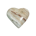 Ielādēt attēlu galerijas skatītājā, Akmens Kalcīts / Zilais Karību Kalcīts / Caribbean Blue Calcite Heart 70-80mm