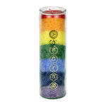 Load image into Gallery viewer, Chakra candle 7 Chakras with essential oils 21x6.5cm