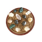 Load image into Gallery viewer, Kristāla Režģis Prosperity / Labklājība - Kalnu Kristāls, Citrīns, Pirīts, Zaļais Aventurīns