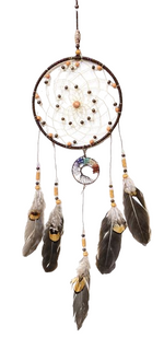Ielādēt attēlu galerijas skatītājā, Sapņu Ķērājs Dreamcatcher ar akmeņiem Tree of Life / Dzīvības Koks Ø15cm