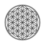 Ielādēt attēlu galerijas skatītājā, Uzlīme Flower of Life / Dzīvības Zieds Ø4.5cm / Ø9.5cm
