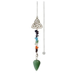 Ielādēt attēlu galerijas skatītājā, Svārsts Aventurīns / Aventurine 7 Chakra & Triquetra