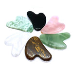 Load image into Gallery viewer, Gua Sha Massage Scraper - Pink Quartz, Jade, Obsidian, Aventurine, Tiger, Rock Crystal