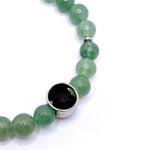 Ielādēt attēlu galerijas skatītājā, Rokassprādze Aventurīns / Zaļais Aventurīns un Lava / Green Aventurine & Lava 8mm