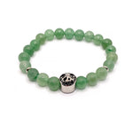 Ielādēt attēlu galerijas skatītājā, Rokassprādze Aventurīns / Zaļais Aventurīns un Lava / Green Aventurine & Lava 8mm