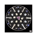 Load image into Gallery viewer, Velvet Tablecloth "Flower of Life" 30x30cm