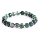 Load image into Gallery viewer, Rokassprādze Ahāts / Sūnu Ahāts Brazīlija / Moss Agate 6mm