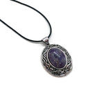 Загрузить изображение в средство просмотра галереи, Kulons Oval Ametists / Rozā Kvarcs / Tīģeracs 33x45mm