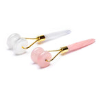 Load image into Gallery viewer, Face Roll Pink Quartz / Rock Crystal 15cm