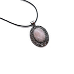 Загрузить изображение в средство просмотра галереи, Kulons Oval Ametists / Rozā Kvarcs / Tīģeracs 33x45mm