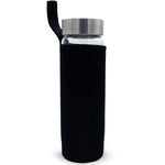 Ielādēt attēlu galerijas skatītājā, Stikla pudele ar kristāliem Kalnu Kristāls / Ametists / Rozā Kvarcs / Topāzs / Rutilētais Kvarcs 0.55L