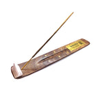 Ielādēt attēlu galerijas skatītājā, Koka Smaržkociņu Turētājs ar Dabīgiem akmeņiem 26x4cm