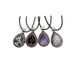 Загрузить изображение в средство просмотра галереи, Kulons Oval Small Ametists / Rozā Kvarcs / Tīģeracs 24x40mm