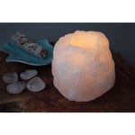 Load image into Gallery viewer, Crystal salt tea light holder white
