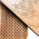 Ielādēt attēlu galerijas skatītājā, Ozolkoka Sadhu Board Dēlis ar vara naglām "Metatron's Cube" 9mm / 10mm / 11mm