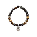 Load image into Gallery viewer, Rokassprādze Tīģeracs / Brown & Blue Tiger Eye with Owl