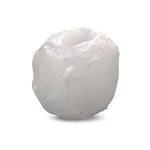 Load image into Gallery viewer, Crystal salt tea light holder white
