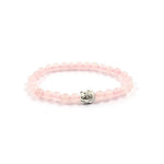Load image into Gallery viewer, Stone Bracelet Pink Quartz & Buddha 6mm