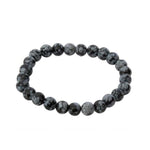 Load image into Gallery viewer, Rokassprādze Obsidiāns / Sniegpārslu Obsidiāns ASV / Snowflake Obsidian 8mm