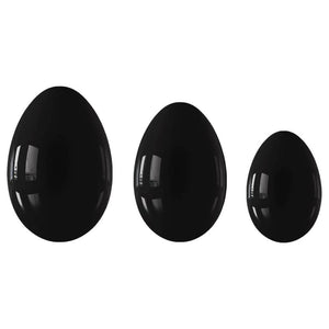 Akmens Obsidiāns / Yoni Ola Melnais Obsidiāns / Yoni Egg Black Obsidian 2x3cm / 2.5x4cm / 3x4.5cm
