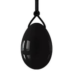 Load image into Gallery viewer, Akmens Obsidiāns / Yoni Ola Melnais Obsidiāns / Yoni Egg Black Obsidian with Hole 2x3cm / 2.5x4cm / 3x4.5cm
